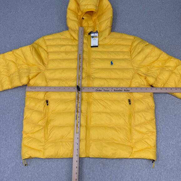 Polo Ralph Lauren Puffer Jacket Men's XXL Yellow Packable Warm Lightweight NWT - Picture 3 of 4